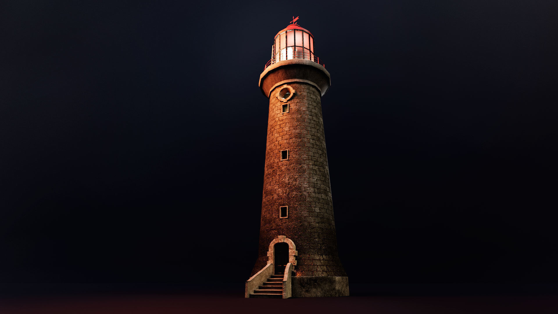 Lighthouse Low-poly 3D model_6