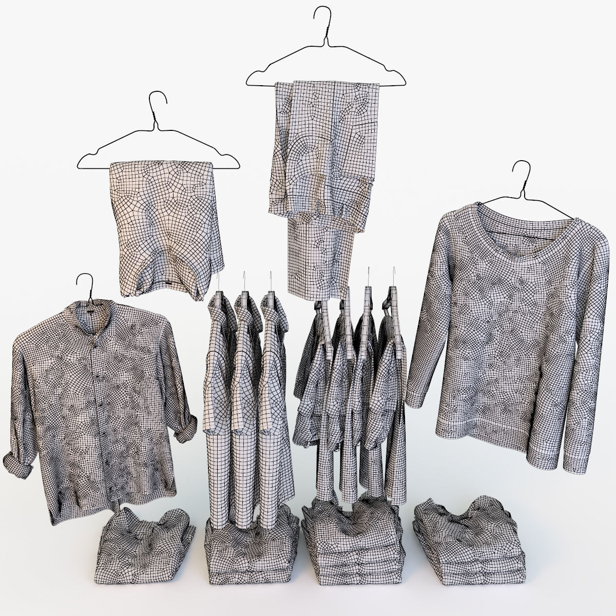 Male wardrobe folded 3D model_10