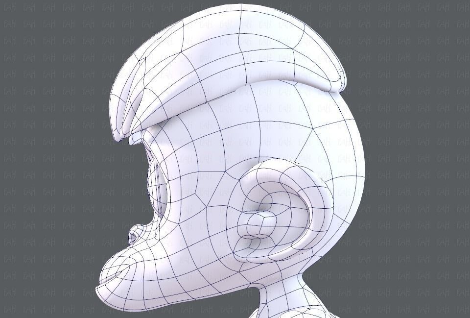 Monkey V01 Low-poly 3D model_38