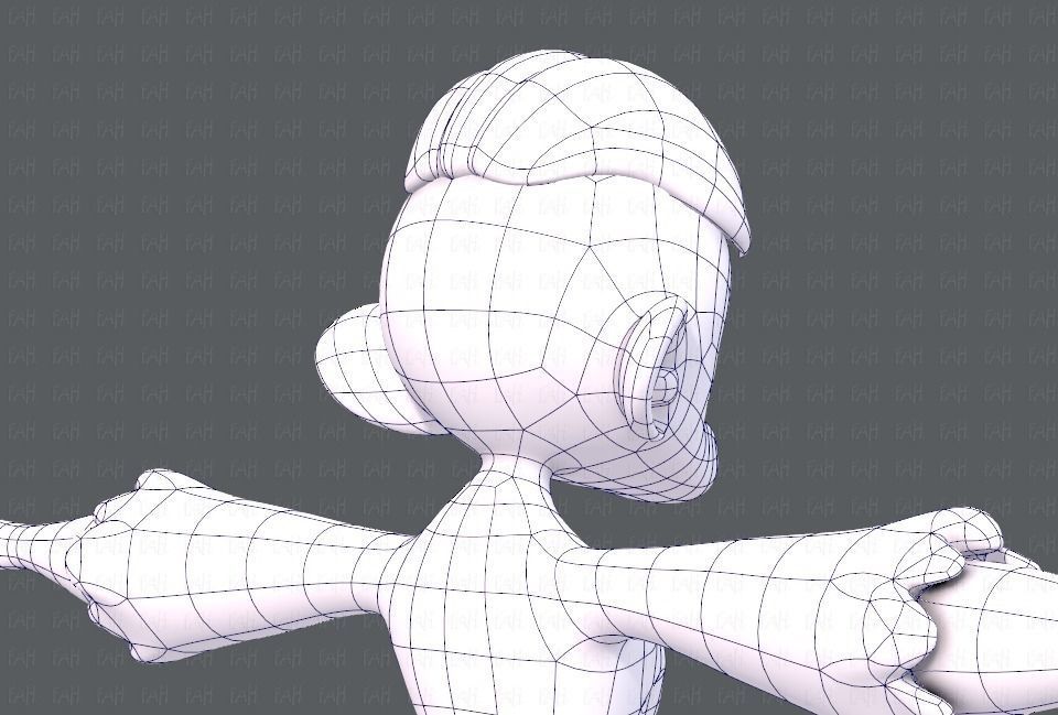 Monkey V01 Low-poly 3D model_28
