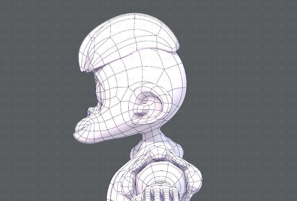 Monkey V01 Low-poly 3D model_31