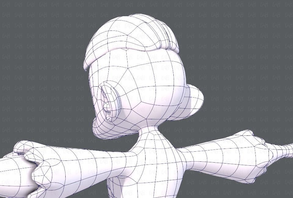 Monkey V01 Low-poly 3D model_30