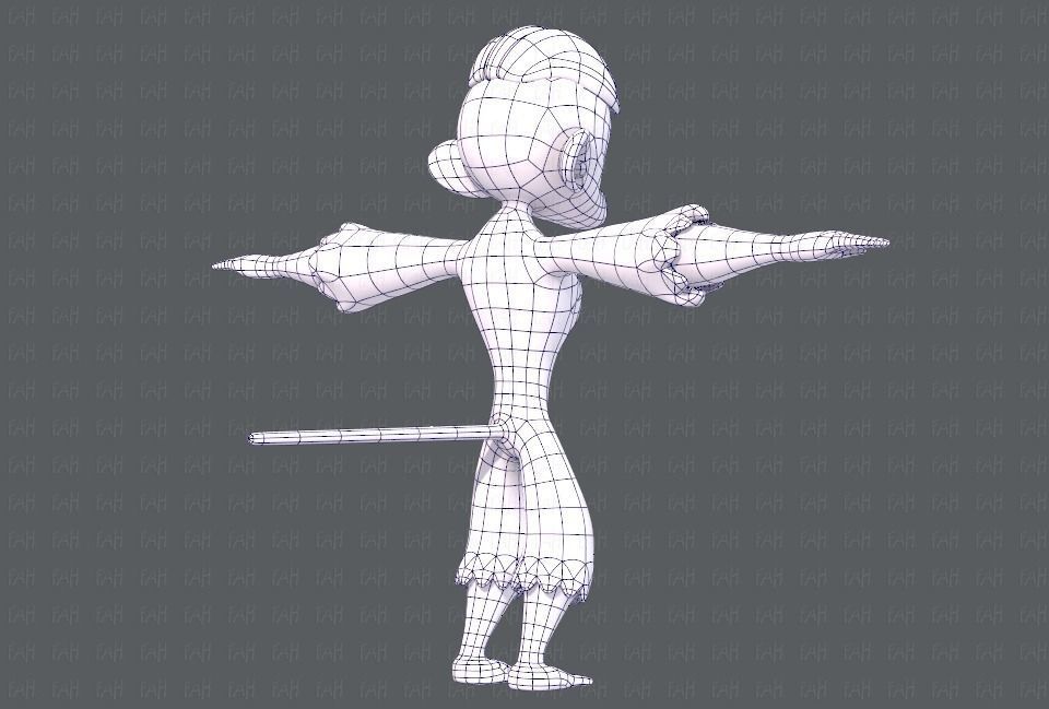 Monkey V01 Low-poly 3D model_12