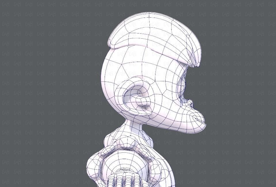 Monkey V01 Low-poly 3D model_27