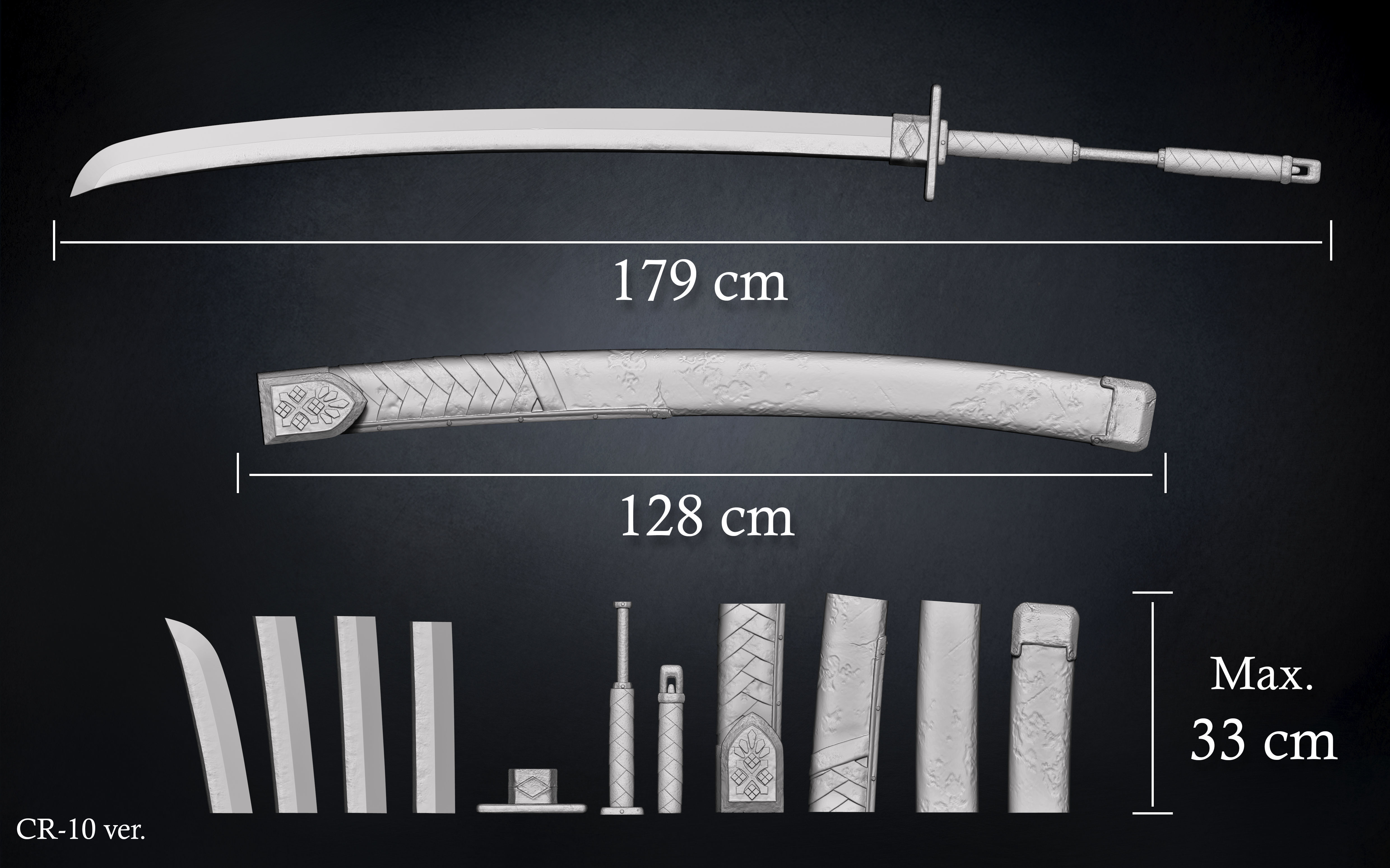 Monster Hunter World - Iron Katana 3D print model_1