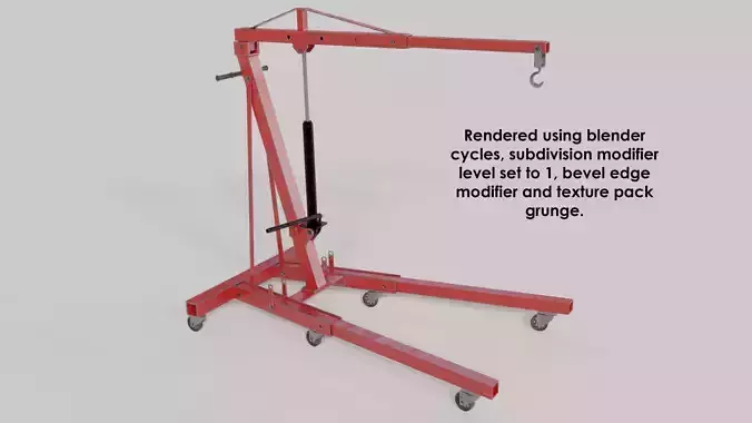 workshop-enging hoist Low-poly 3D model
