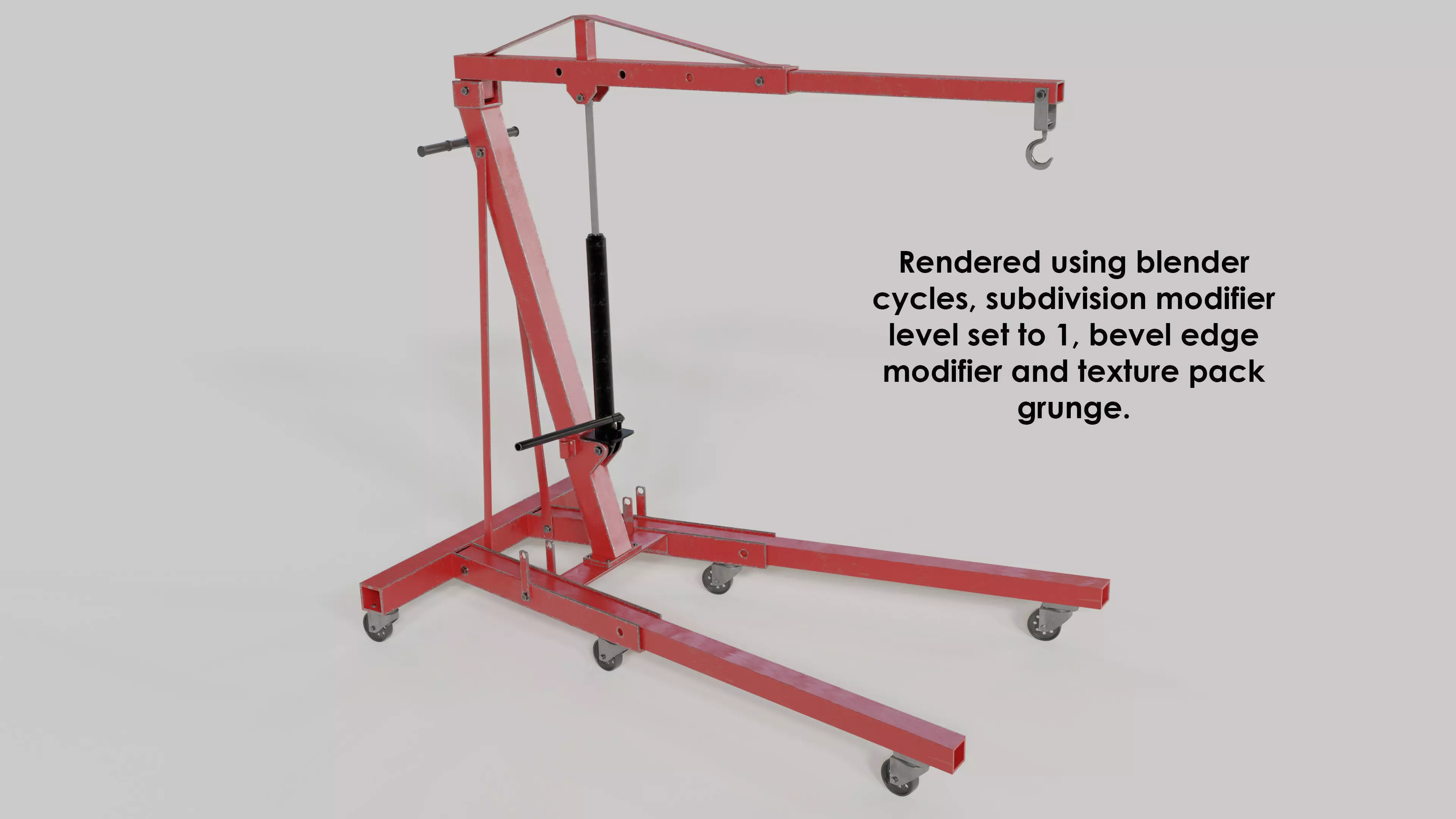 workshop-enging hoist Low-poly 3D model
