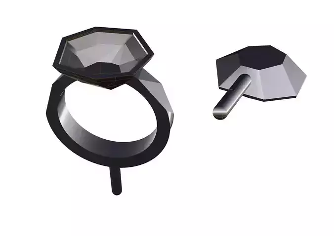 An 51 ring with hexagonal shape