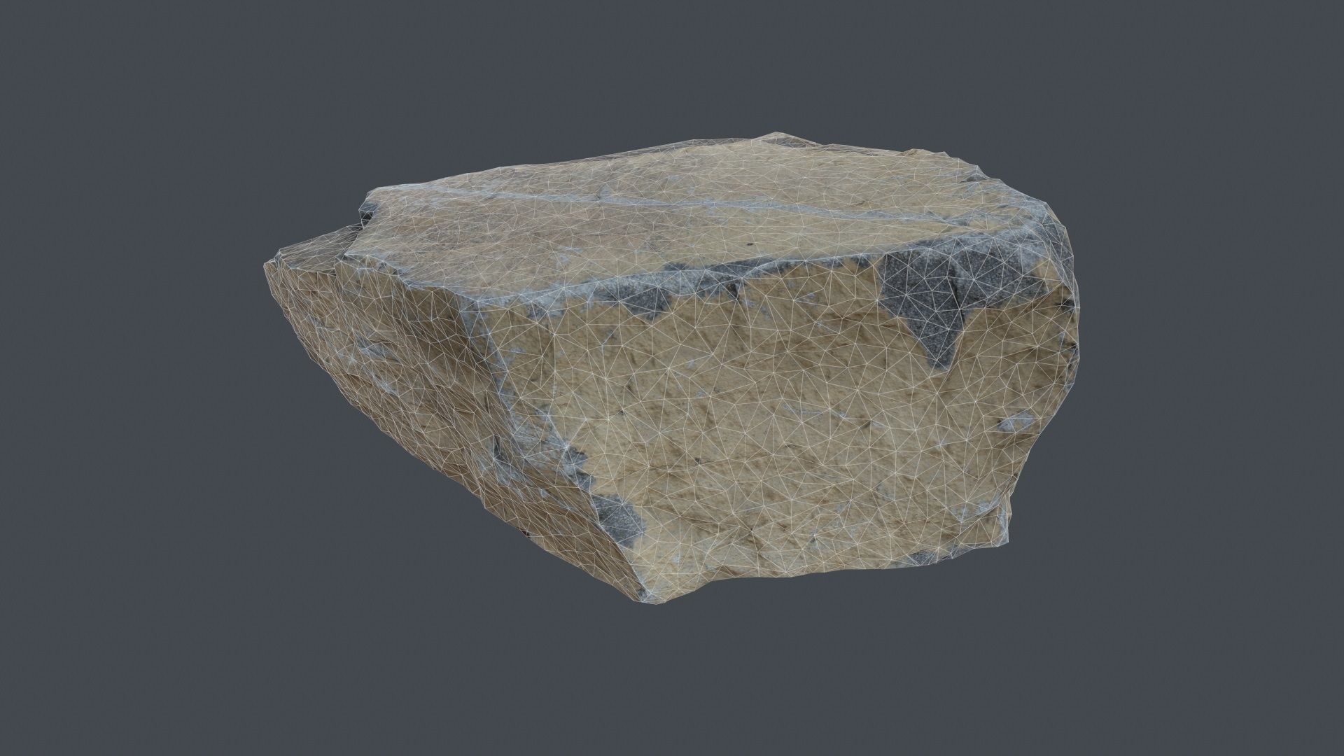Stone Andesite a2 Low-poly 3D model_5