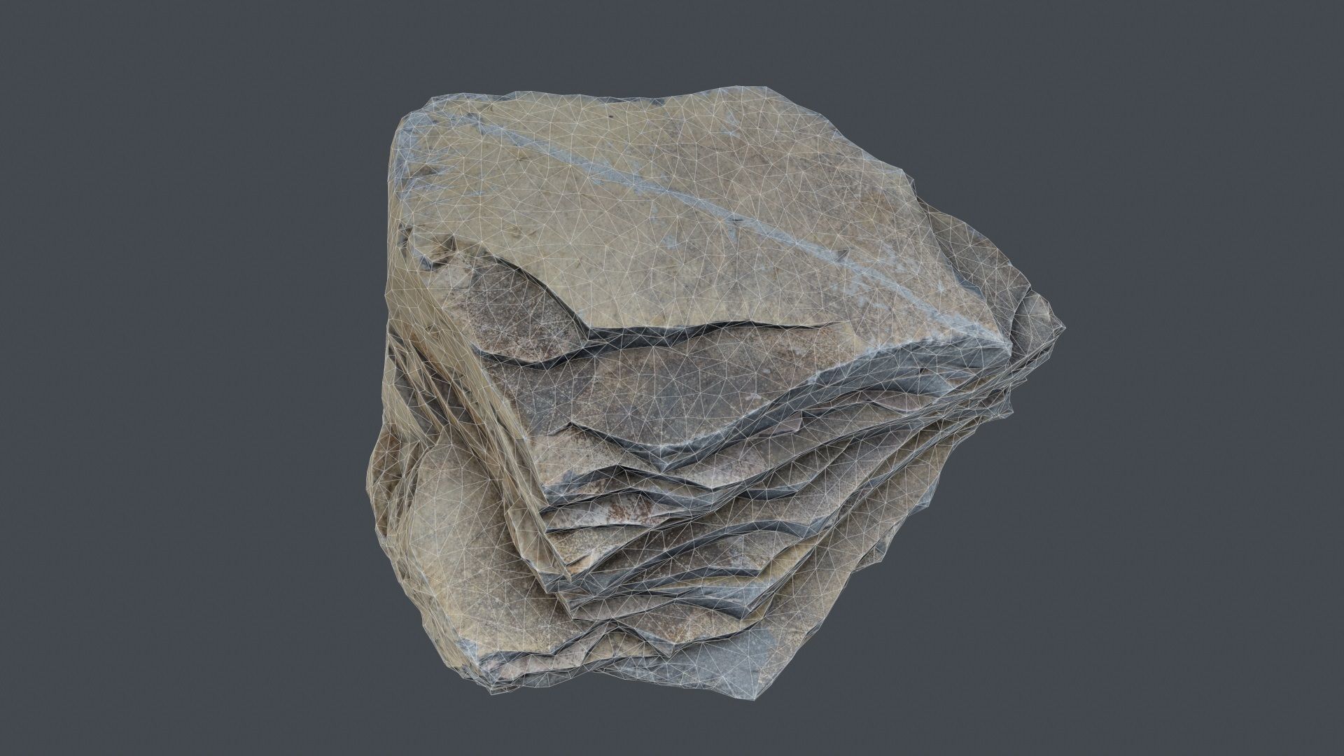 Stone Andesite a2 Low-poly 3D model_9