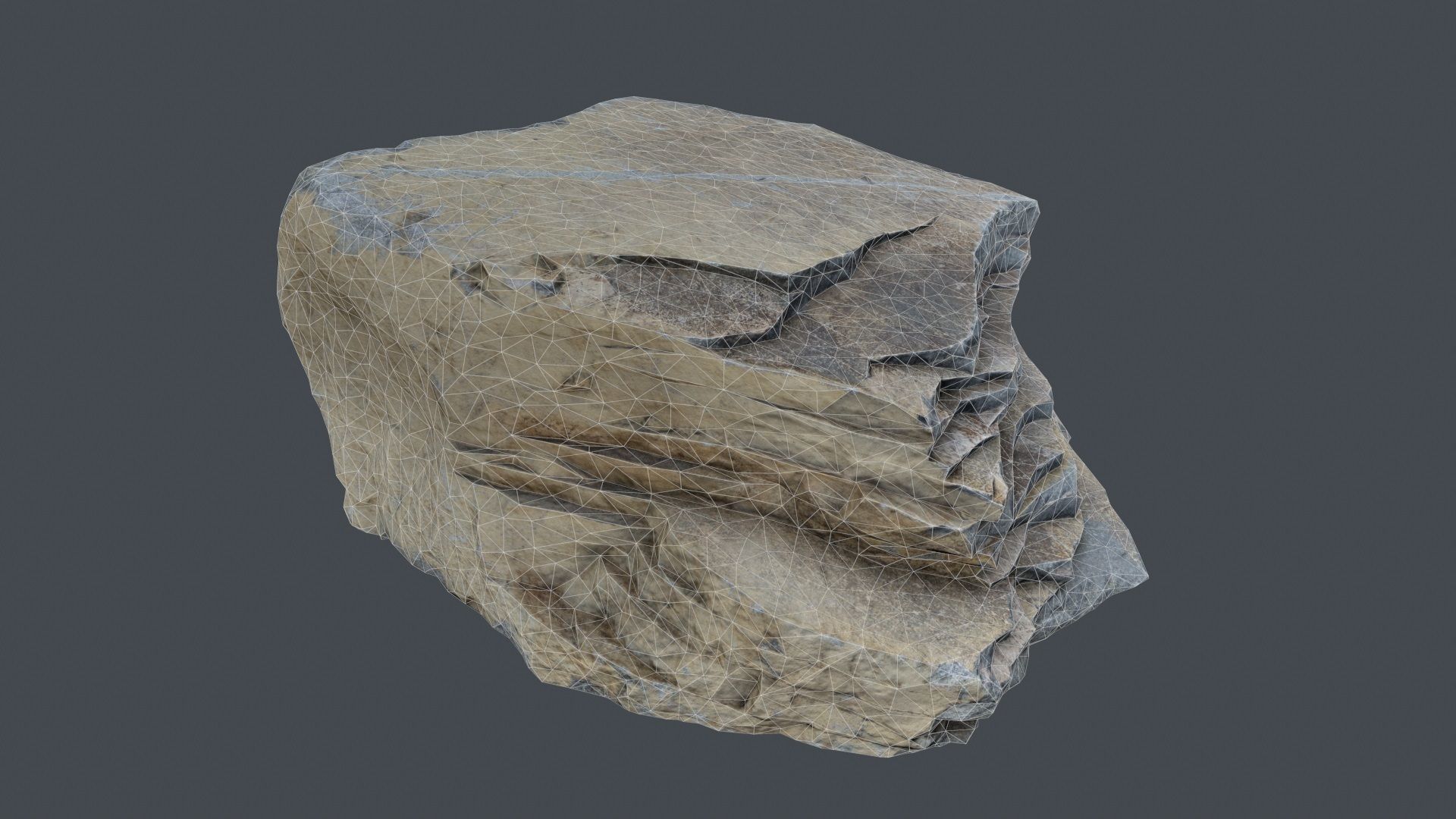 Stone Andesite a2 Low-poly 3D model_7