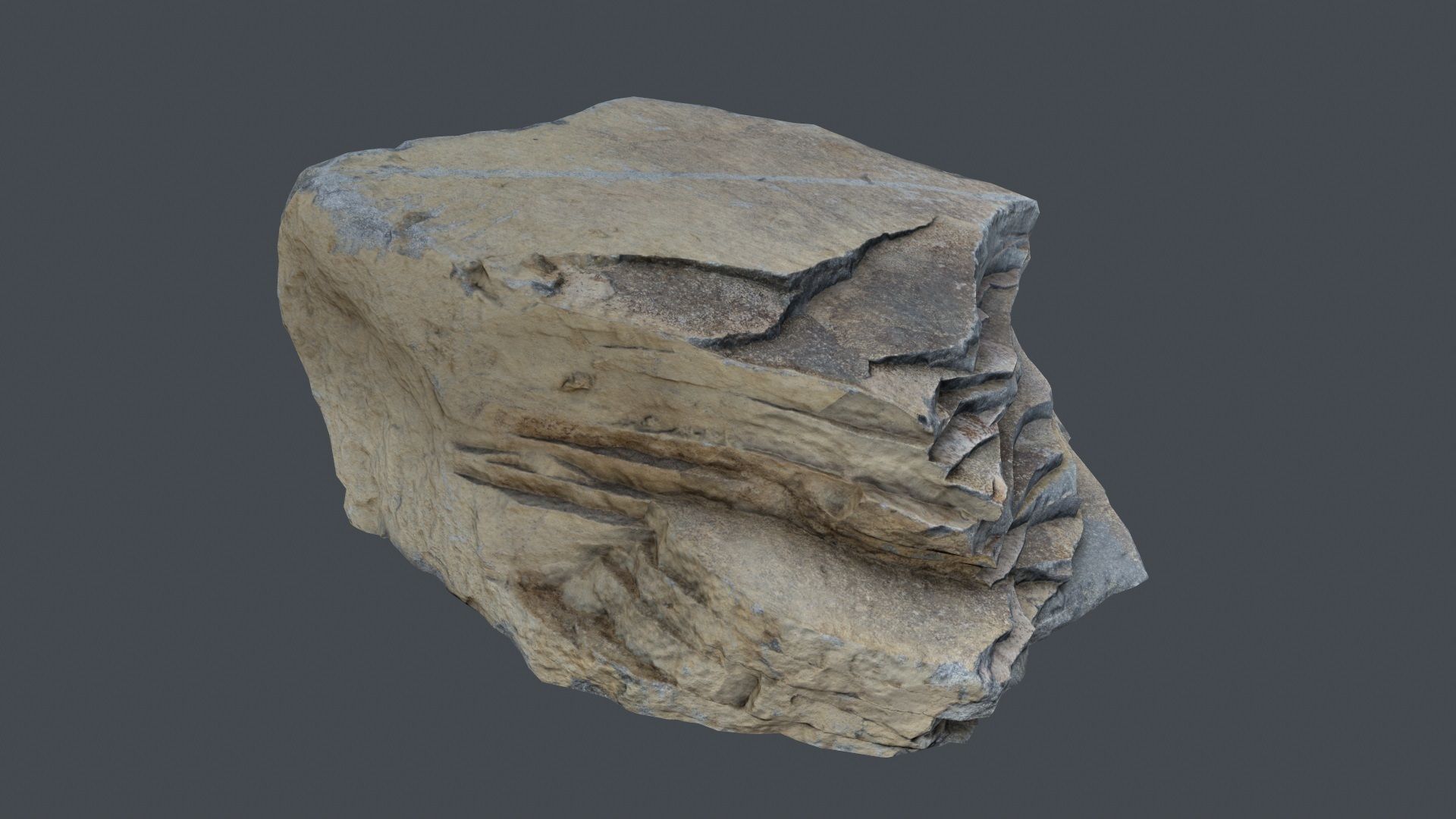 Stone Andesite a2 Low-poly 3D model_6