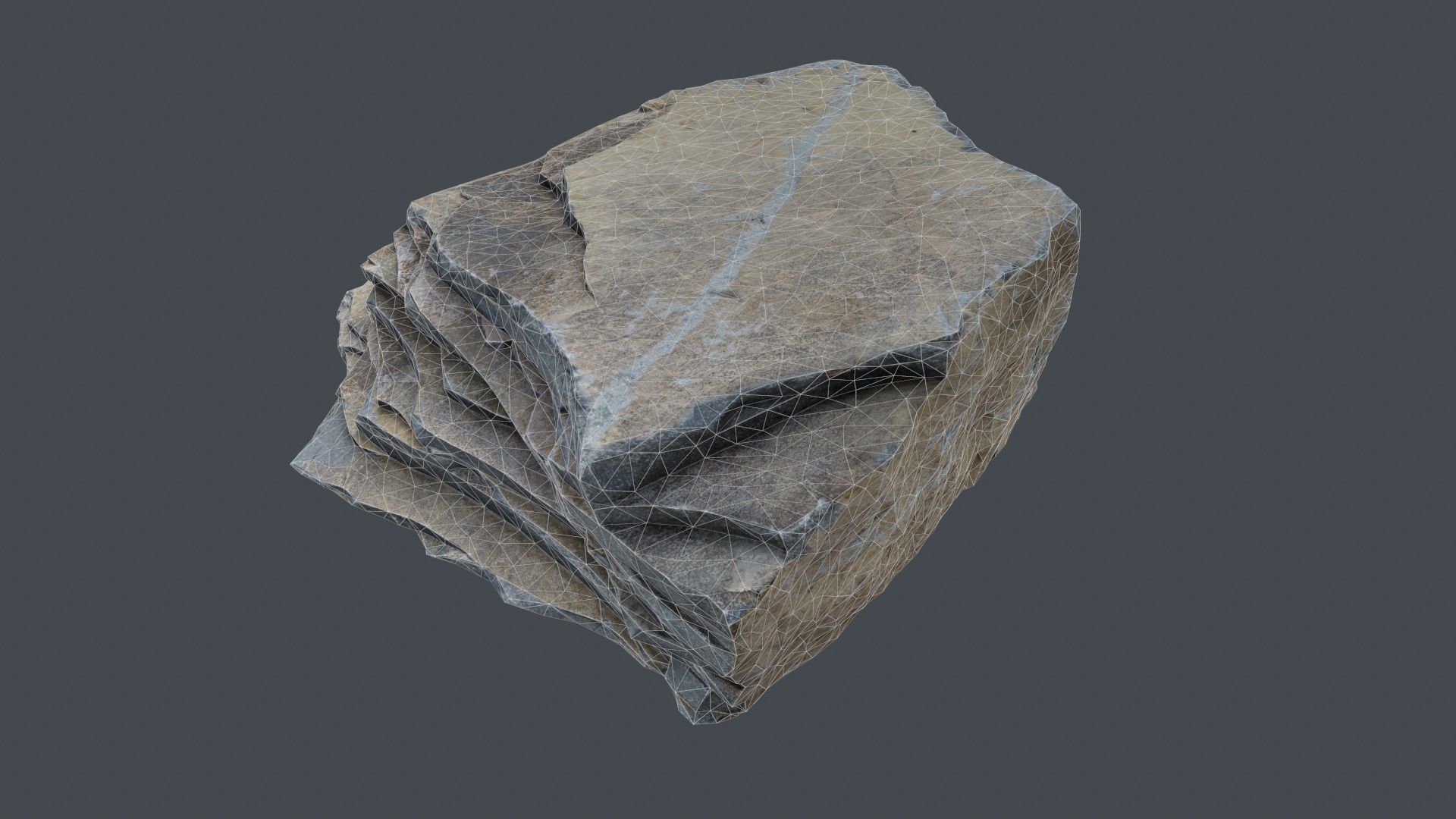 Stone Andesite a2 Low-poly 3D model_3