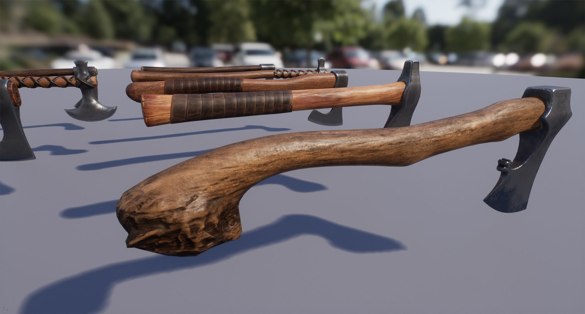 Axe Pack Low Poly Game Ready UE4 Unity Low-poly 3D model_3