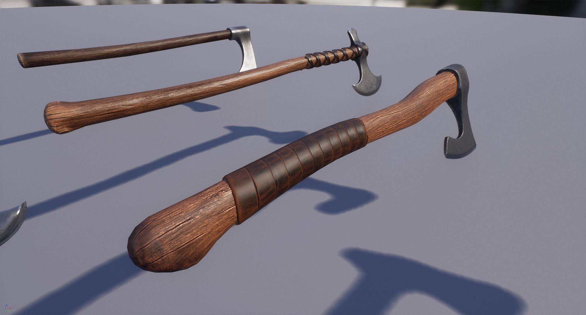 Axe Pack Low Poly Game Ready UE4 Unity Low-poly 3D model_6