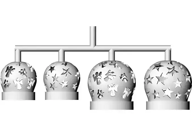 Set 16 light fixture with stars