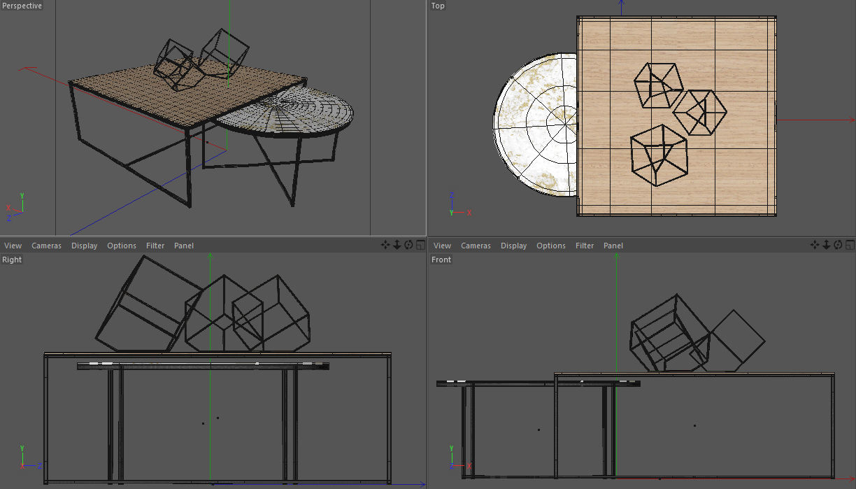 Set of tables 3D model_2