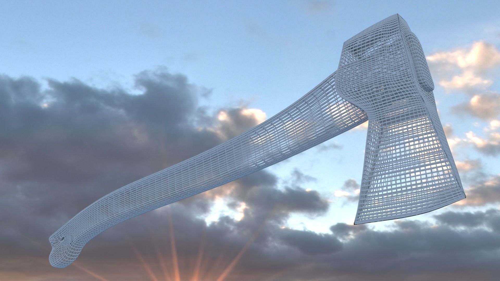 ORTAS AXE NO 2 WOOD AND HARD STEEL RESISTANT REALISTIC AXE 3D model_19