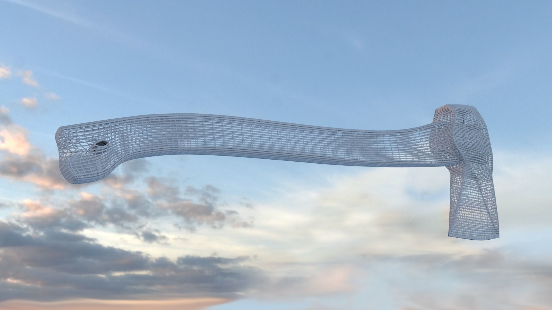 ORTAS AXE NO 2 WOOD AND HARD STEEL RESISTANT REALISTIC AXE 3D model_18