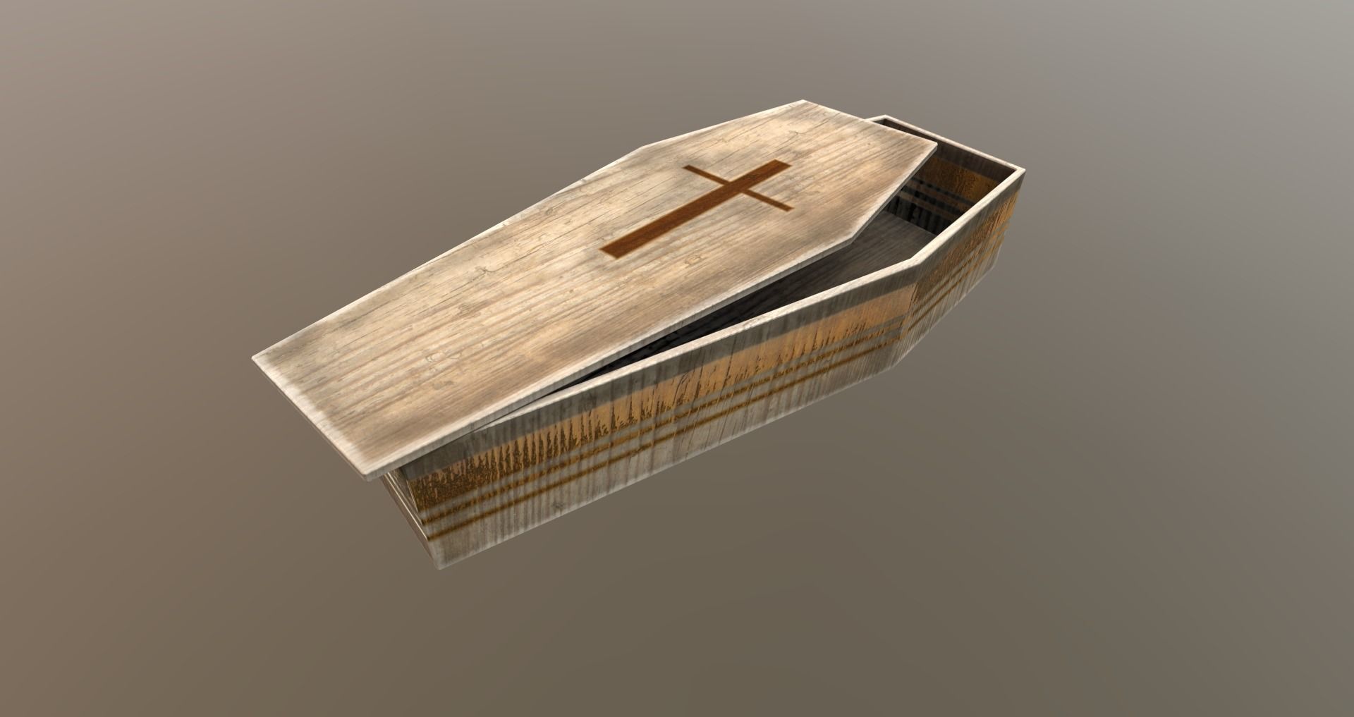 Sarcophagus ornate coffin Low-poly 3D model_8