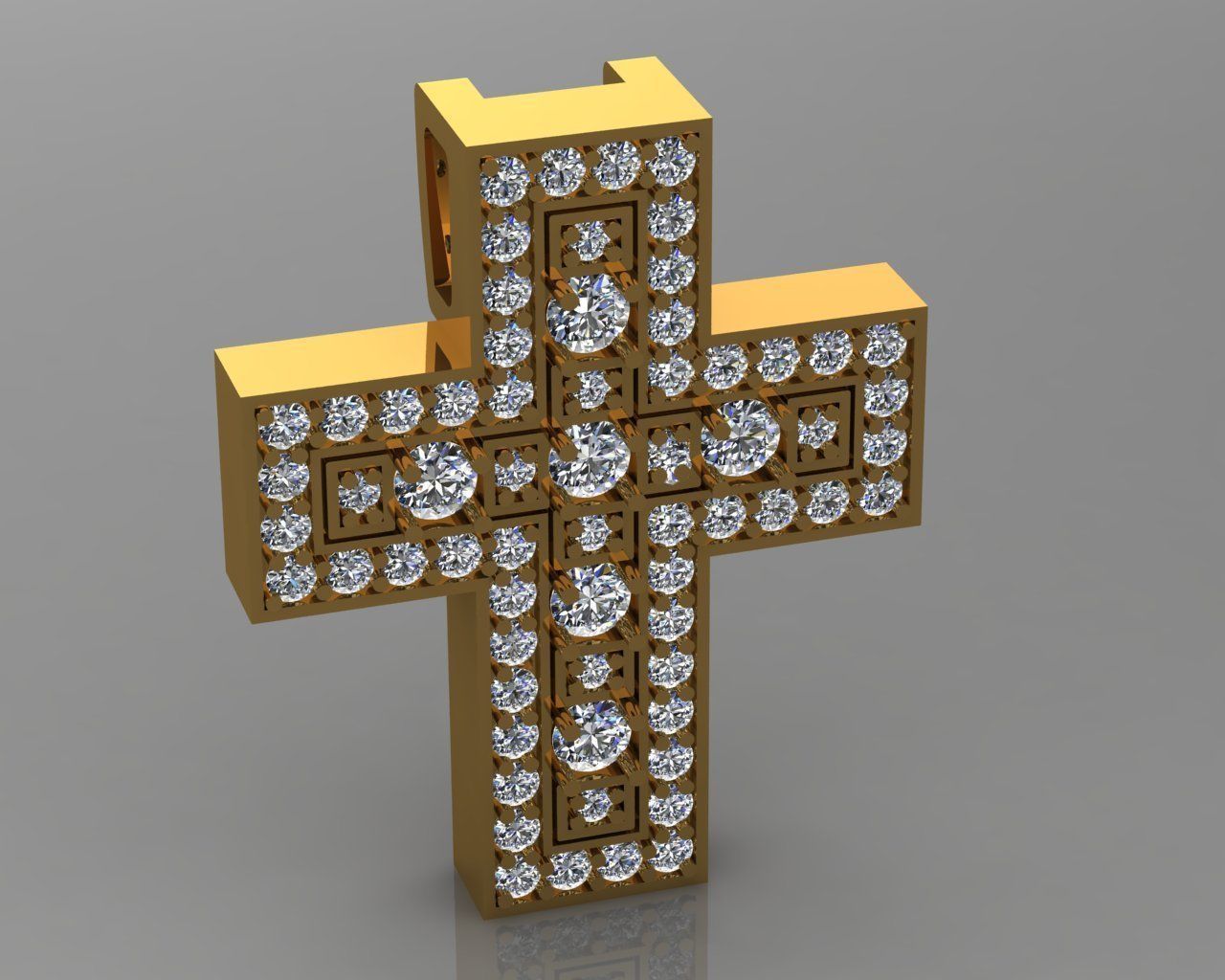 Cross 05 pendant 3D print model_2