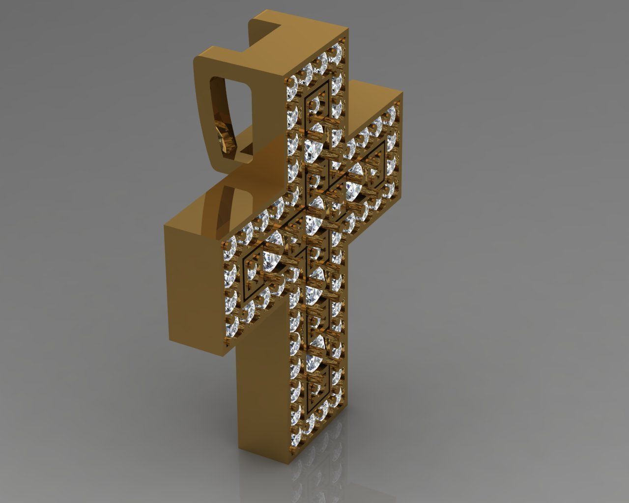 Cross 05 pendant 3D print model_1