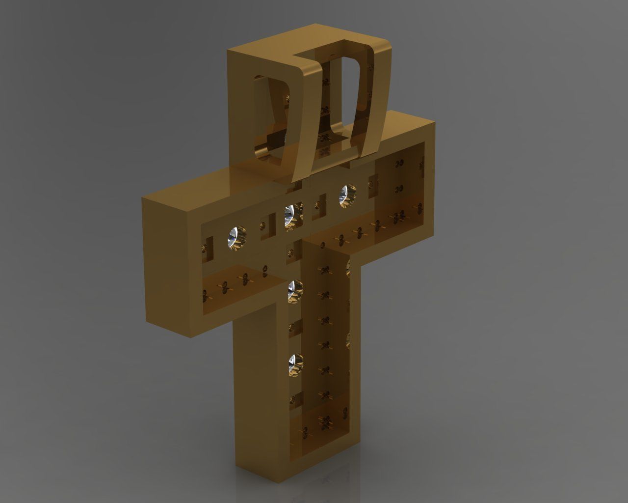 Cross 05 pendant 3D print model_5