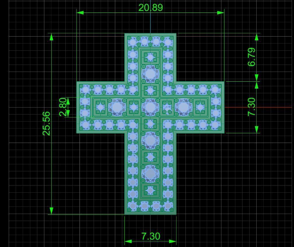 Cross 05 pendant 3D print model_8