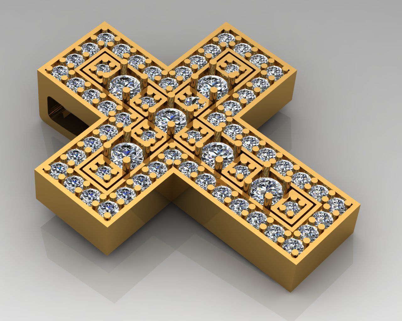 Cross 05 pendant 3D print model_7