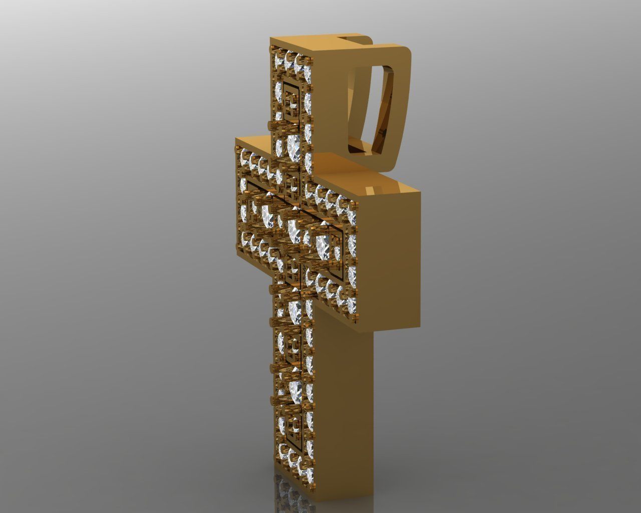 Cross 05 pendant 3D print model_4