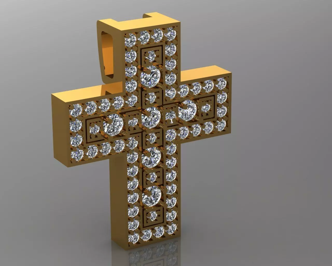 Cross 05 pendant 3D print model_0