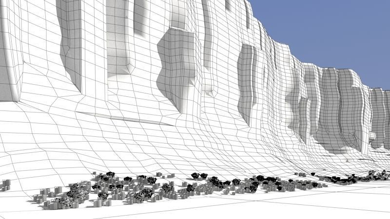 Canyon with river 3D model_8