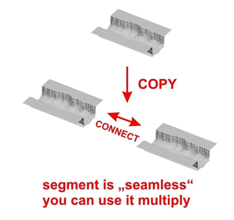 Canyon with river 3D model_9