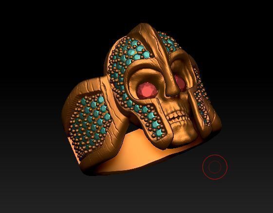 knight skull ring design  3D print model_2