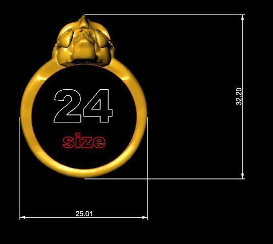 knight skull ring design  3D print model_4