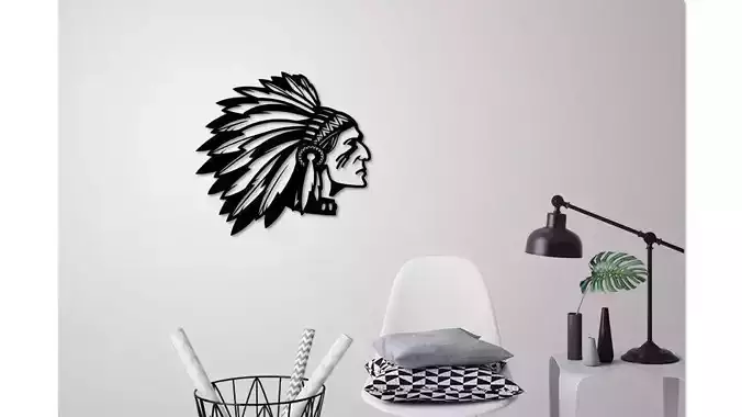 Indian man wall decoration