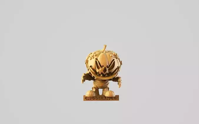 pumpkin8 gold figurine 3D print model