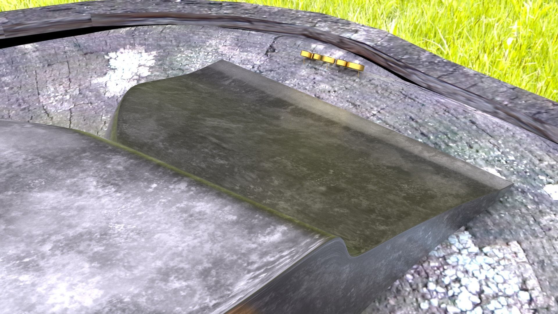 ORTAS AXE NO 3 HARD STEEL REALISTIC FOREST AXE 3D model_13