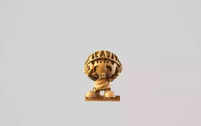 Pumpkin 6 wooden figurine 3D print model