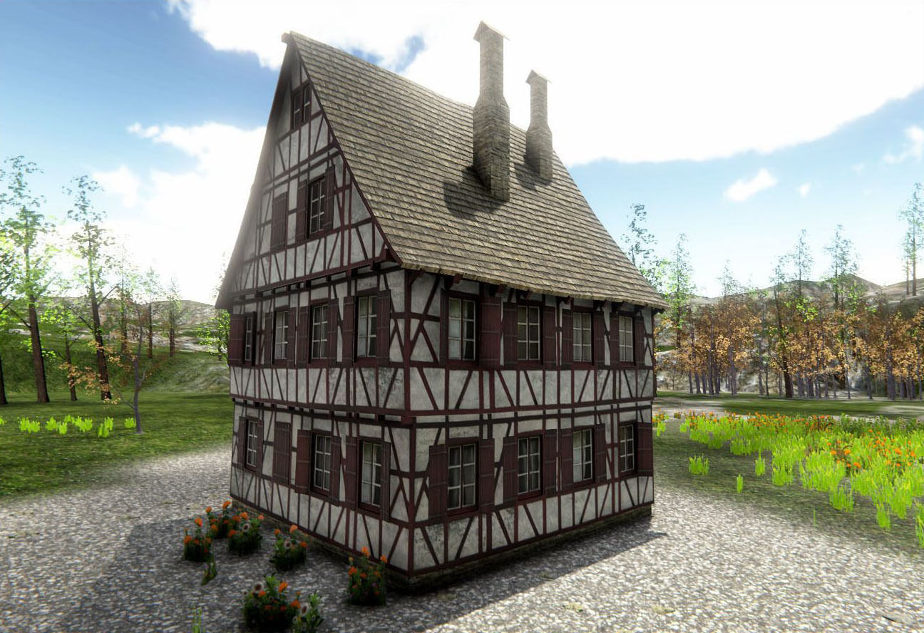 MedievalHouse medieval house Low-poly 3D model_1