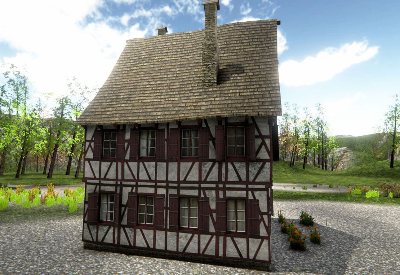 MedievalHouse medieval house Low-poly 3D model_4