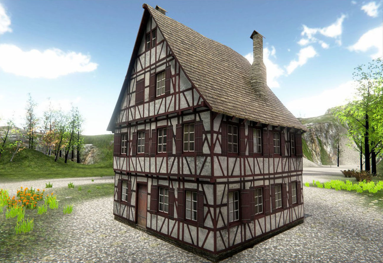 MedievalHouse medieval house Low-poly 3D model_5