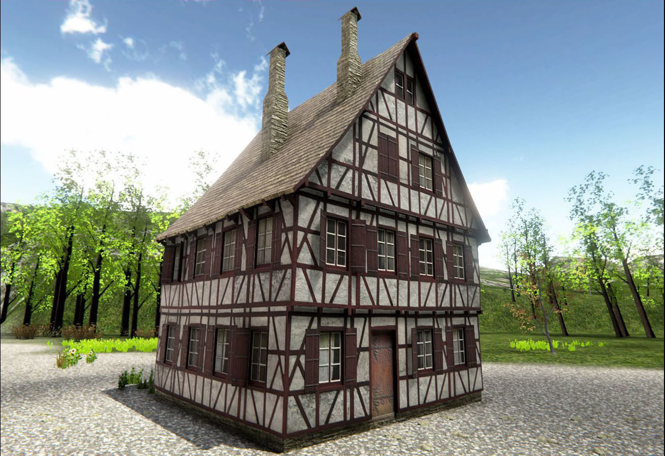 MedievalHouse medieval house Low-poly 3D model_8