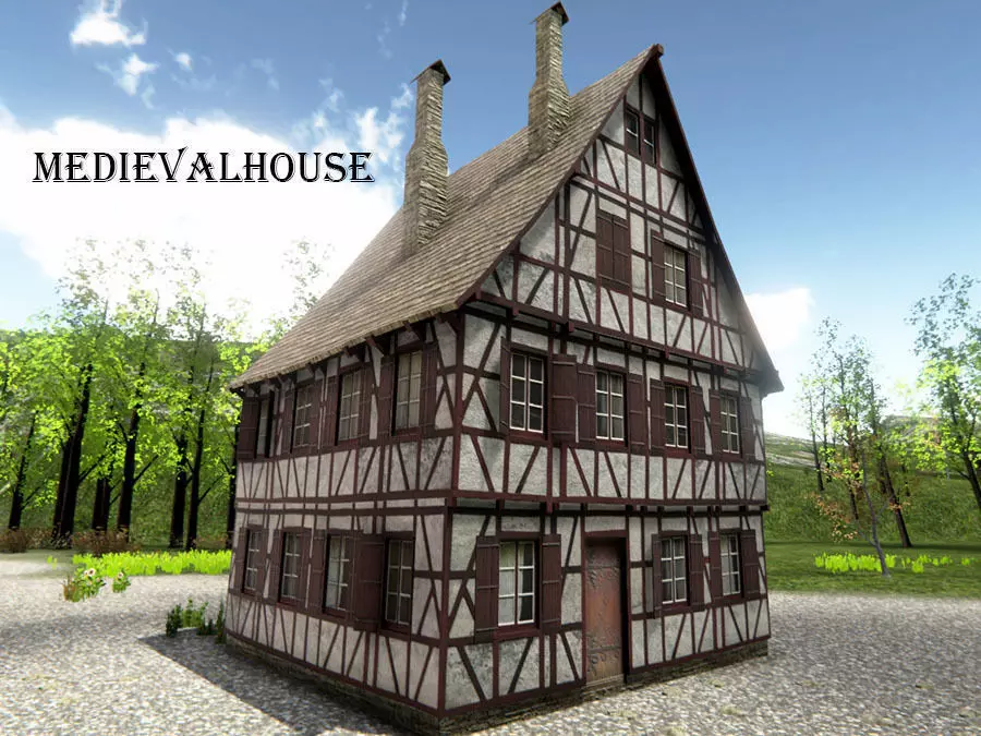 MedievalHouse medieval house Low-poly 3D model_0