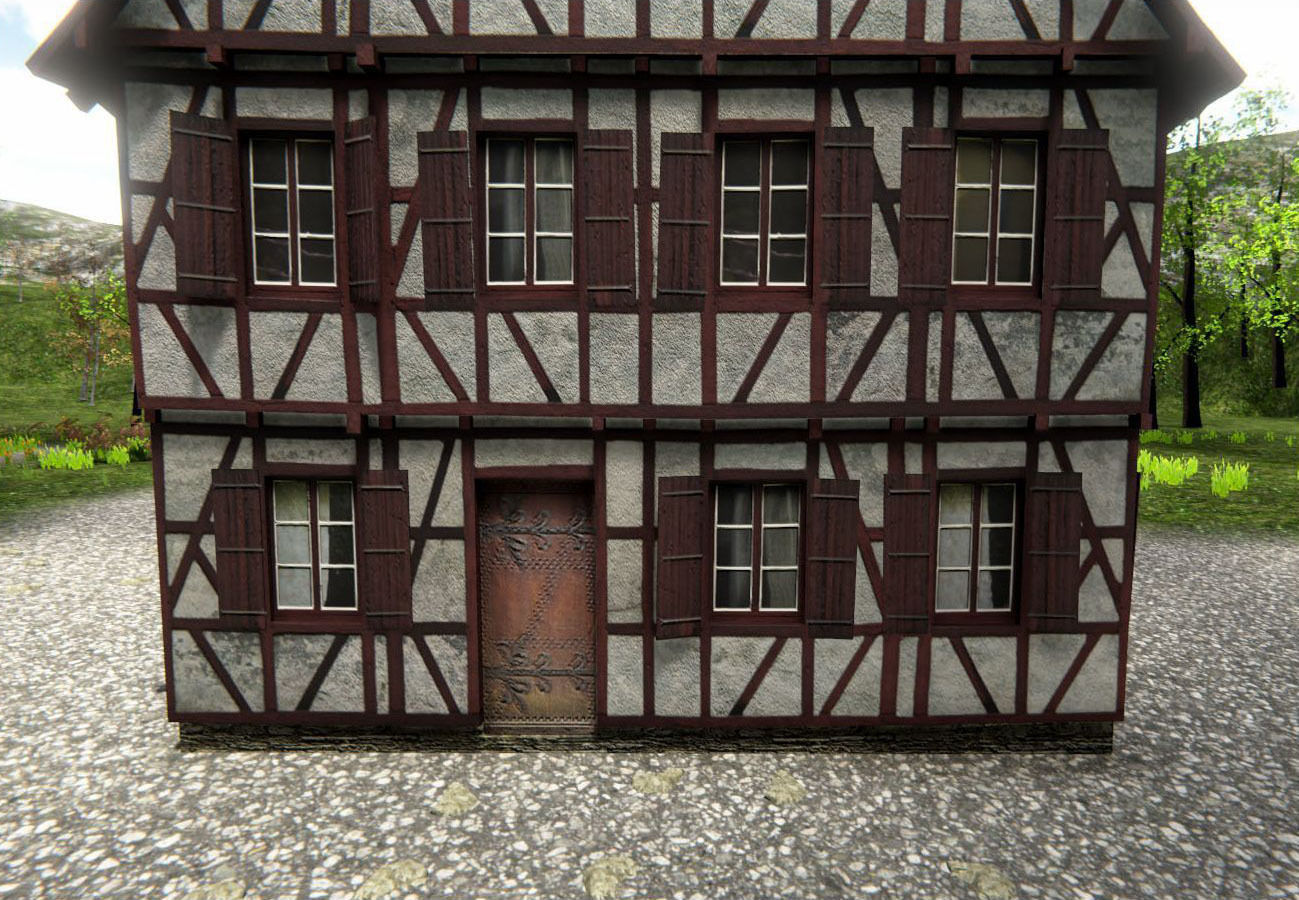 MedievalHouse medieval house Low-poly 3D model_7