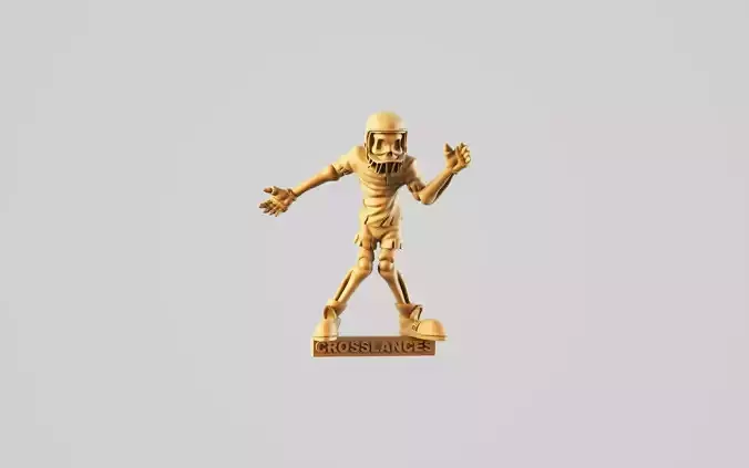 skeleton 4 gold statue of