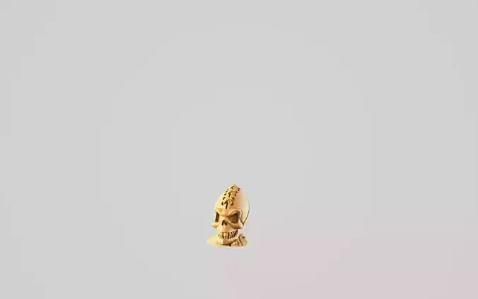 Skullball skull with football helmet 3D print model