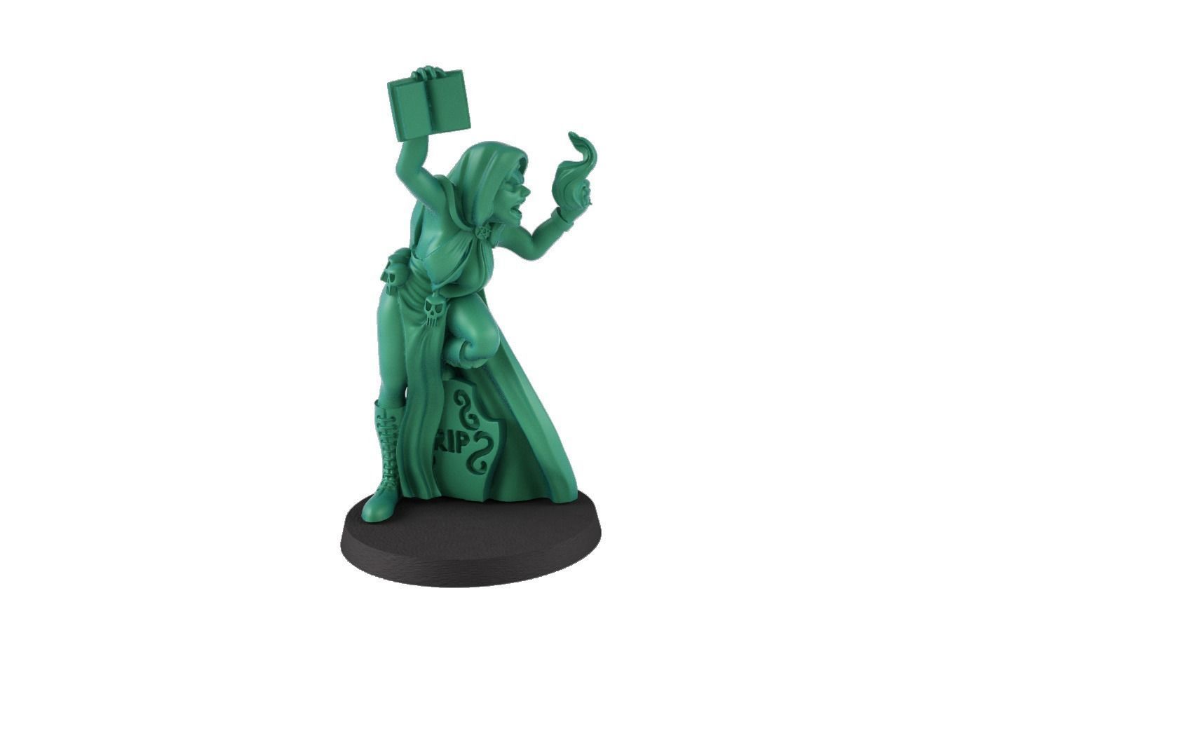 Sara the necromancer 3D print model_1
