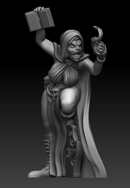 Sara the necromancer 3D print model_2