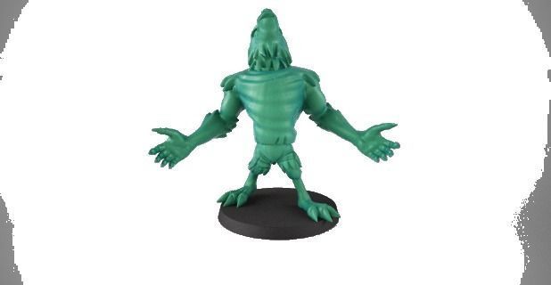 Wolfmen wooden creature 3D print model_1